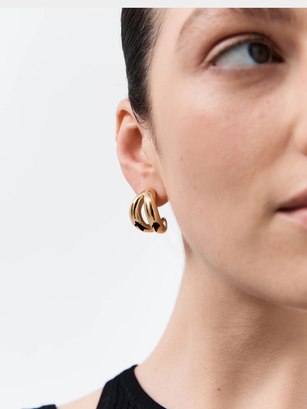 Via Earrings Large in Gold