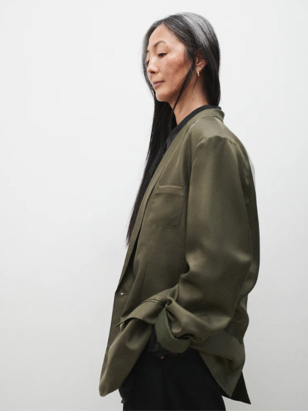 PRE-ORDER Silk Twill Miami Blazer in Pine