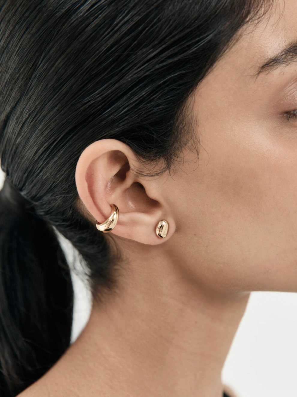 Mirror Ear Cuff in Gold