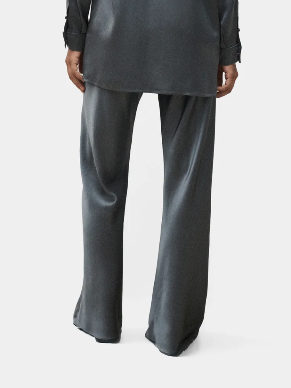 Bias Cut Pants in Slate