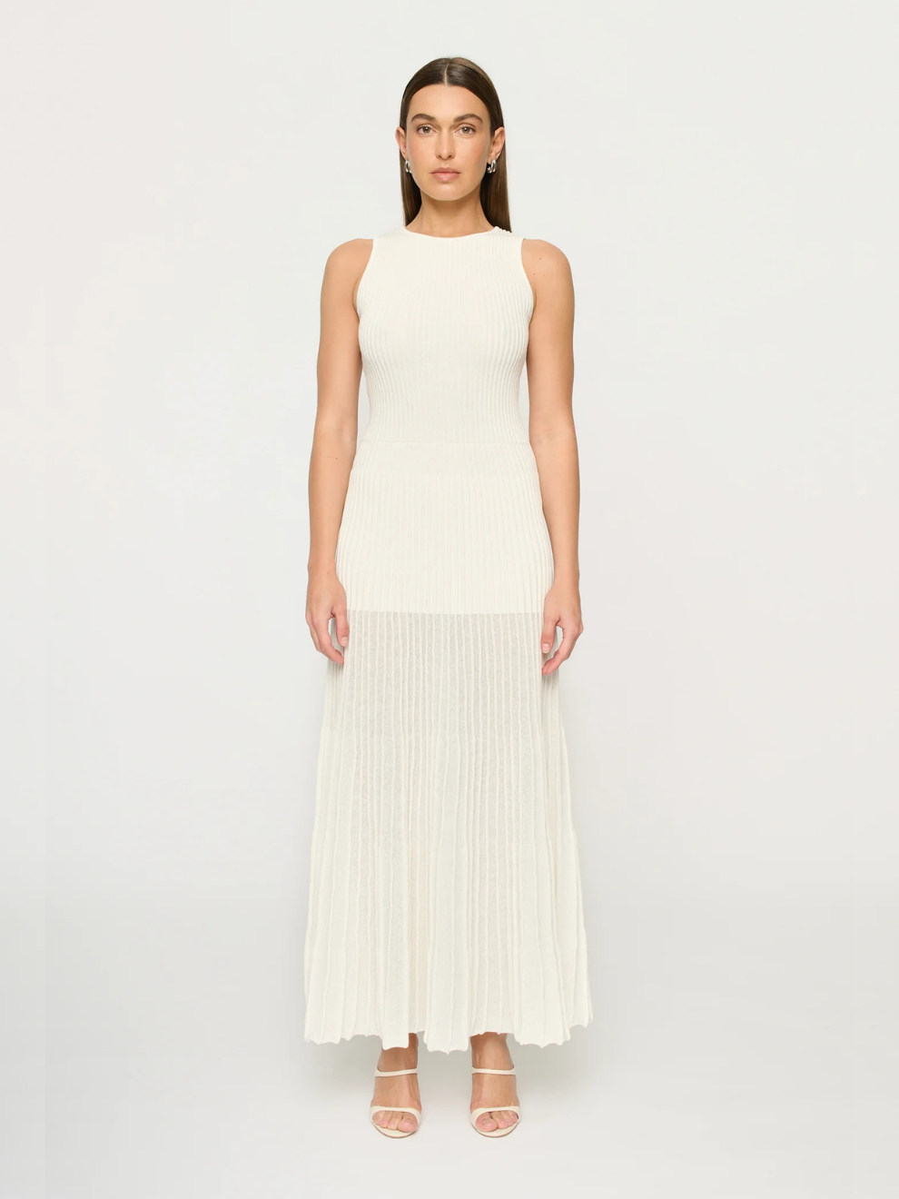 Arabella Knit Dress in Off White