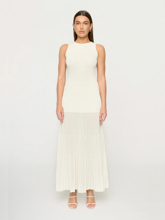 Arabella Knit Dress in Off White