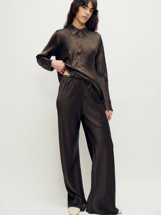 Bias Cut Pants in Mantis