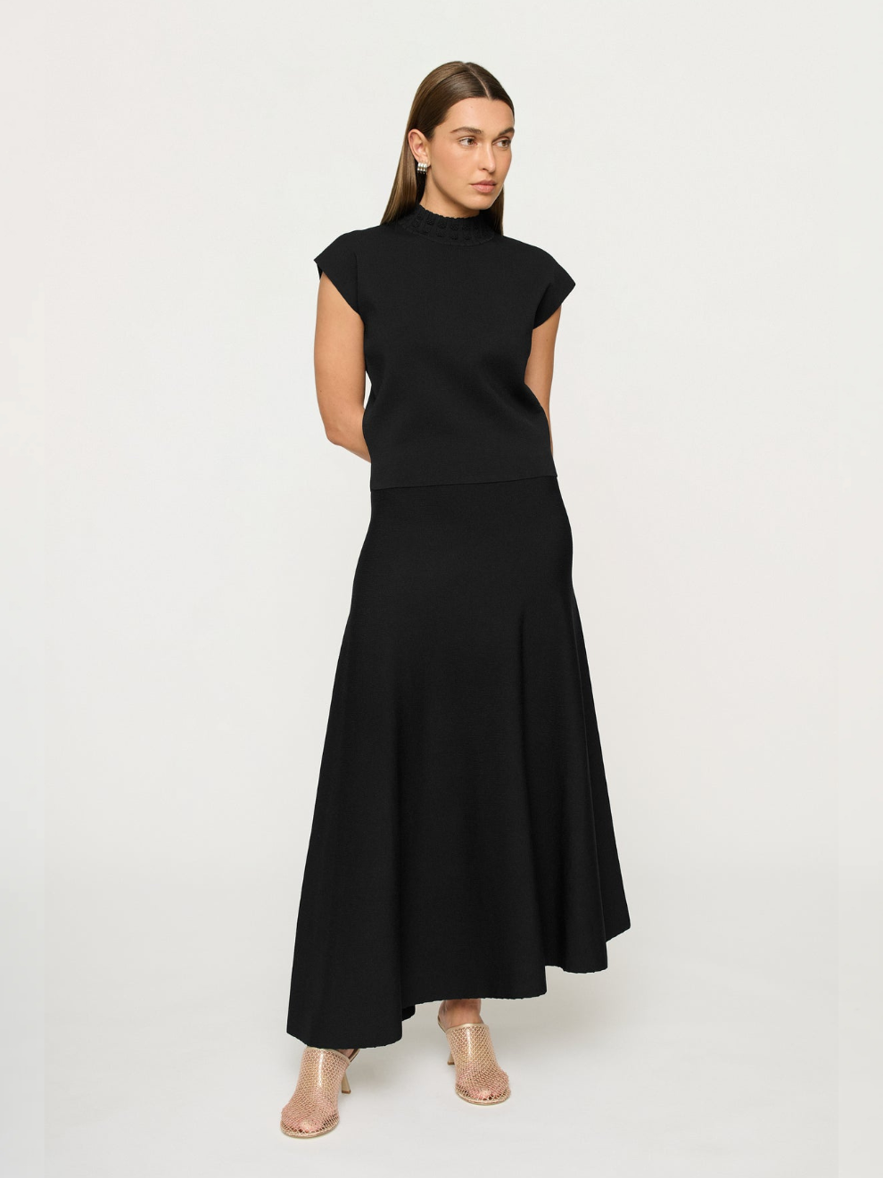 Claude Asymmetric Skirt in Black