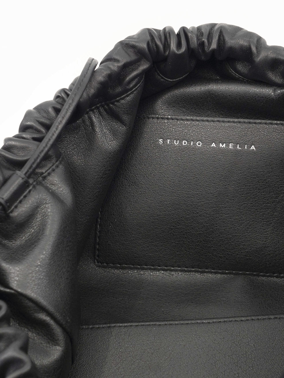 Maxi Drawstring Bag in Black