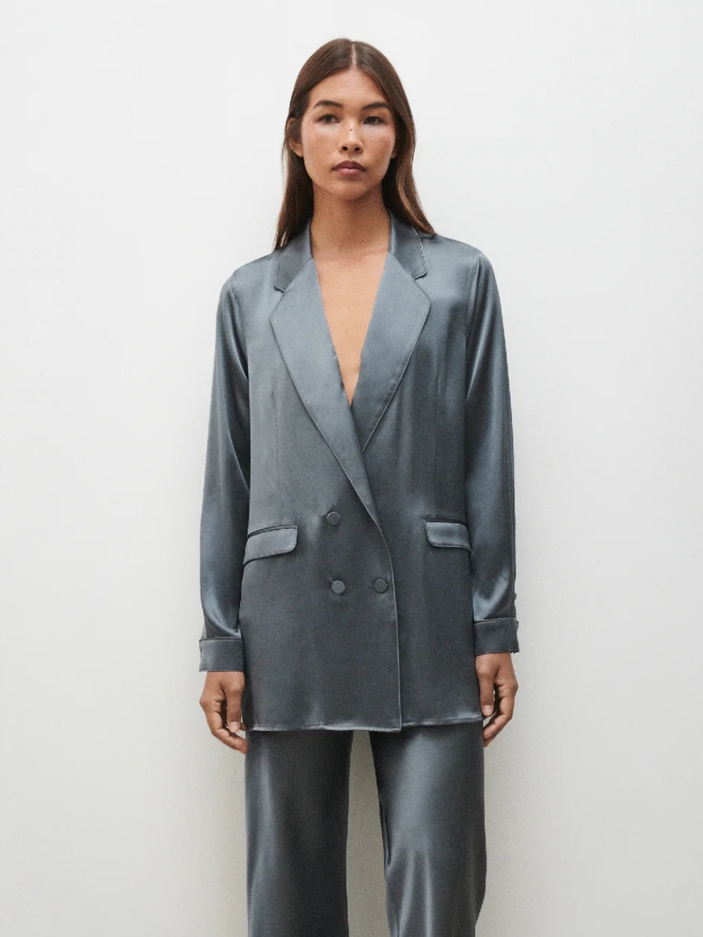 Relaxed Blazer in Slate