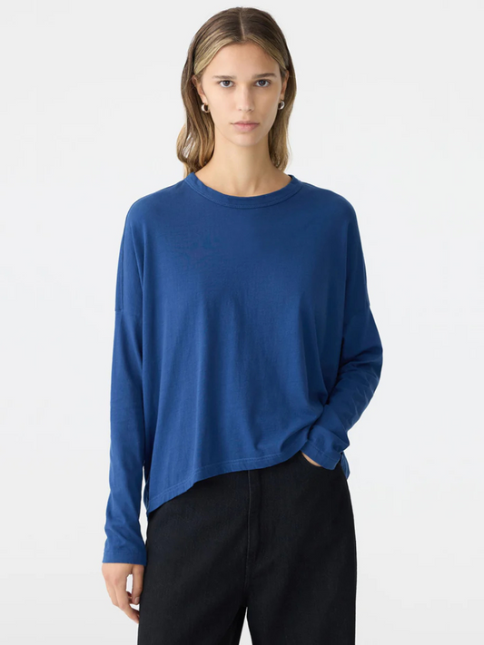 Slouch Circle Long Sleeve T Shirt in Washed Ink