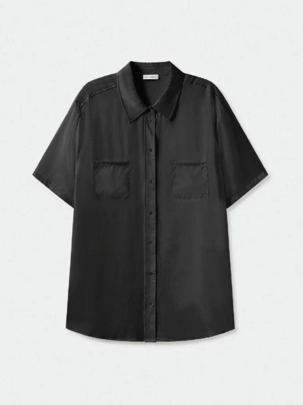 PRE-ORDER Short Sleeve Boyfriend Shirt in Black