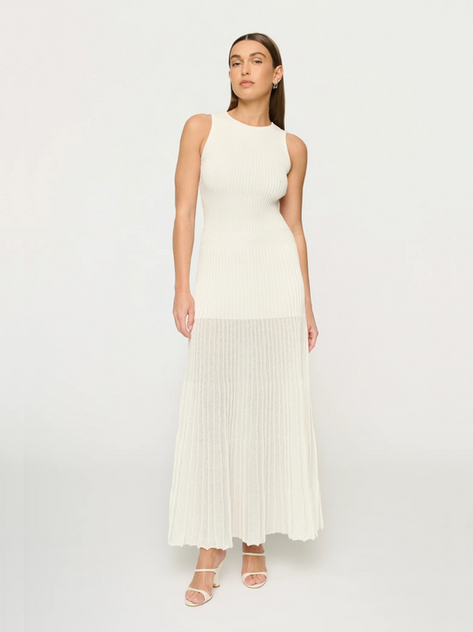 Arabella Knit Dress in Off White