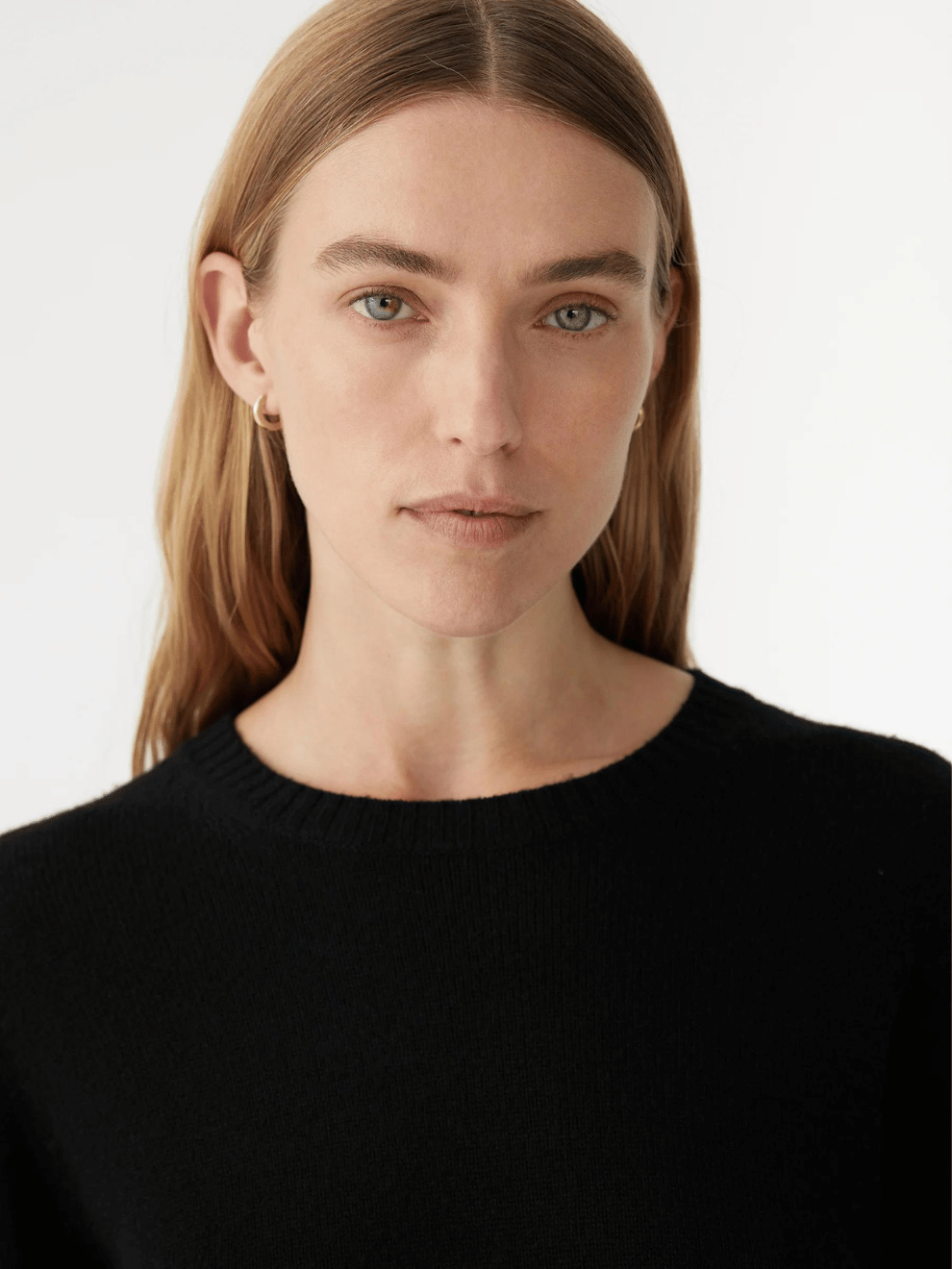 Wool Cashmere Classic Knit in Black