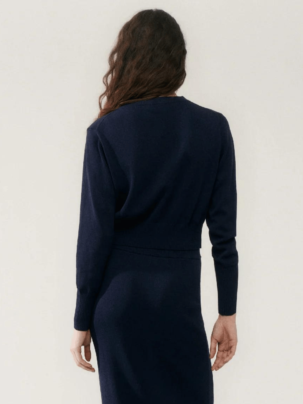 Cropped Cardigan in Midnight