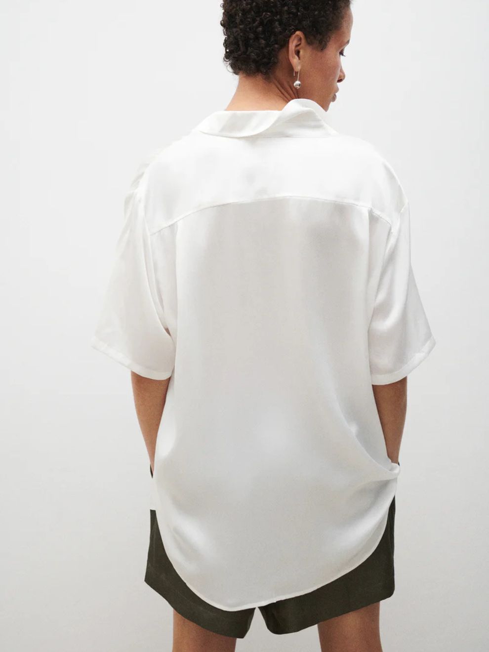 PRE-ORDER Short Sleeve Boyfriend Shirt in White