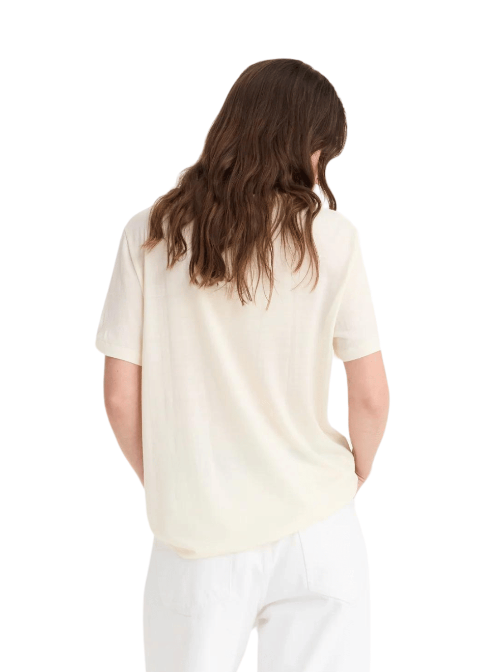 Relaxed Wool T-Shirt in Cream