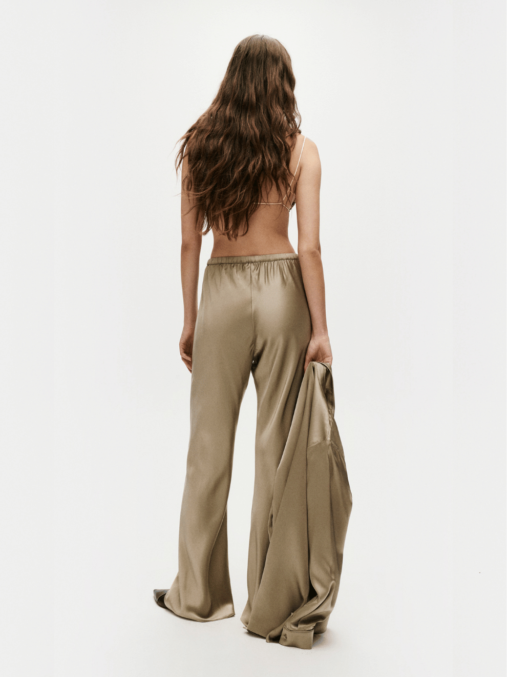 Bias Cut Pants in Graphite