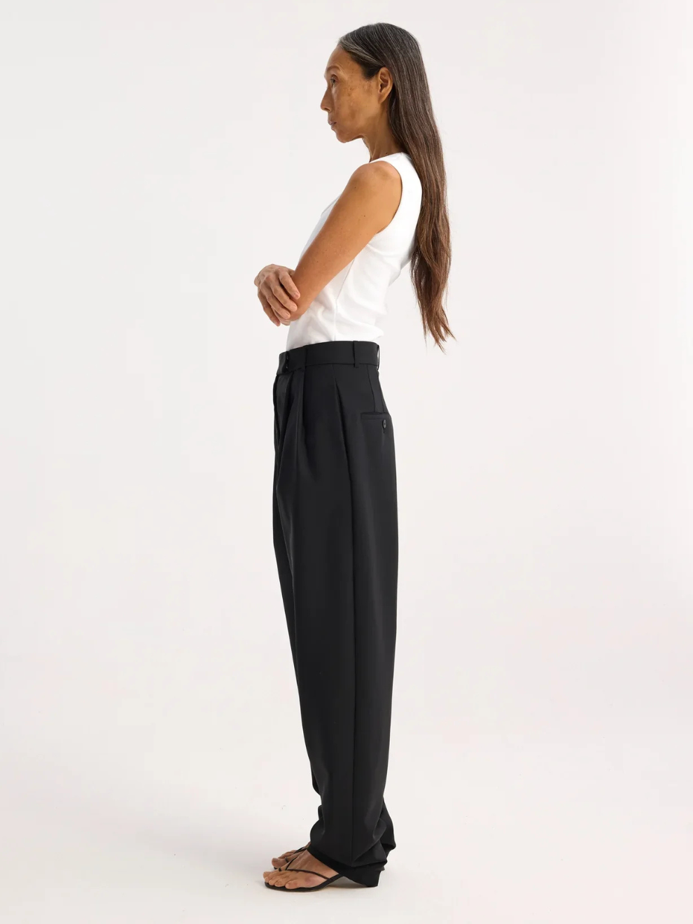 Dense Rib Scoop Neck Top in Optic White