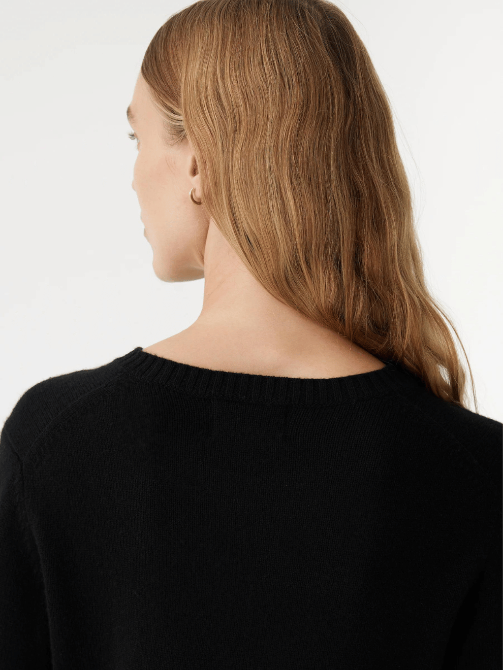 Wool Cashmere Classic Knit in Black