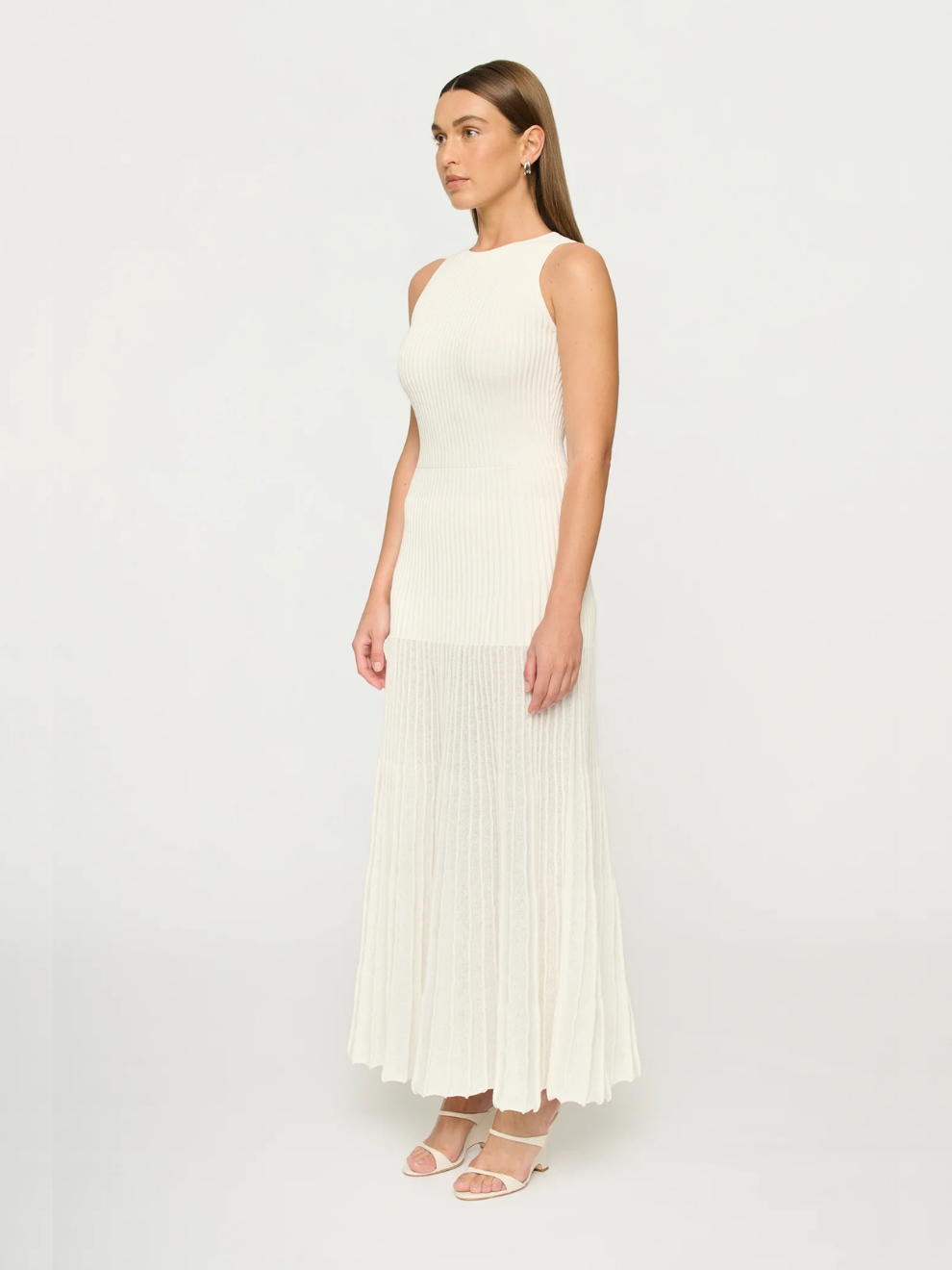 Arabella Knit Dress in Off White