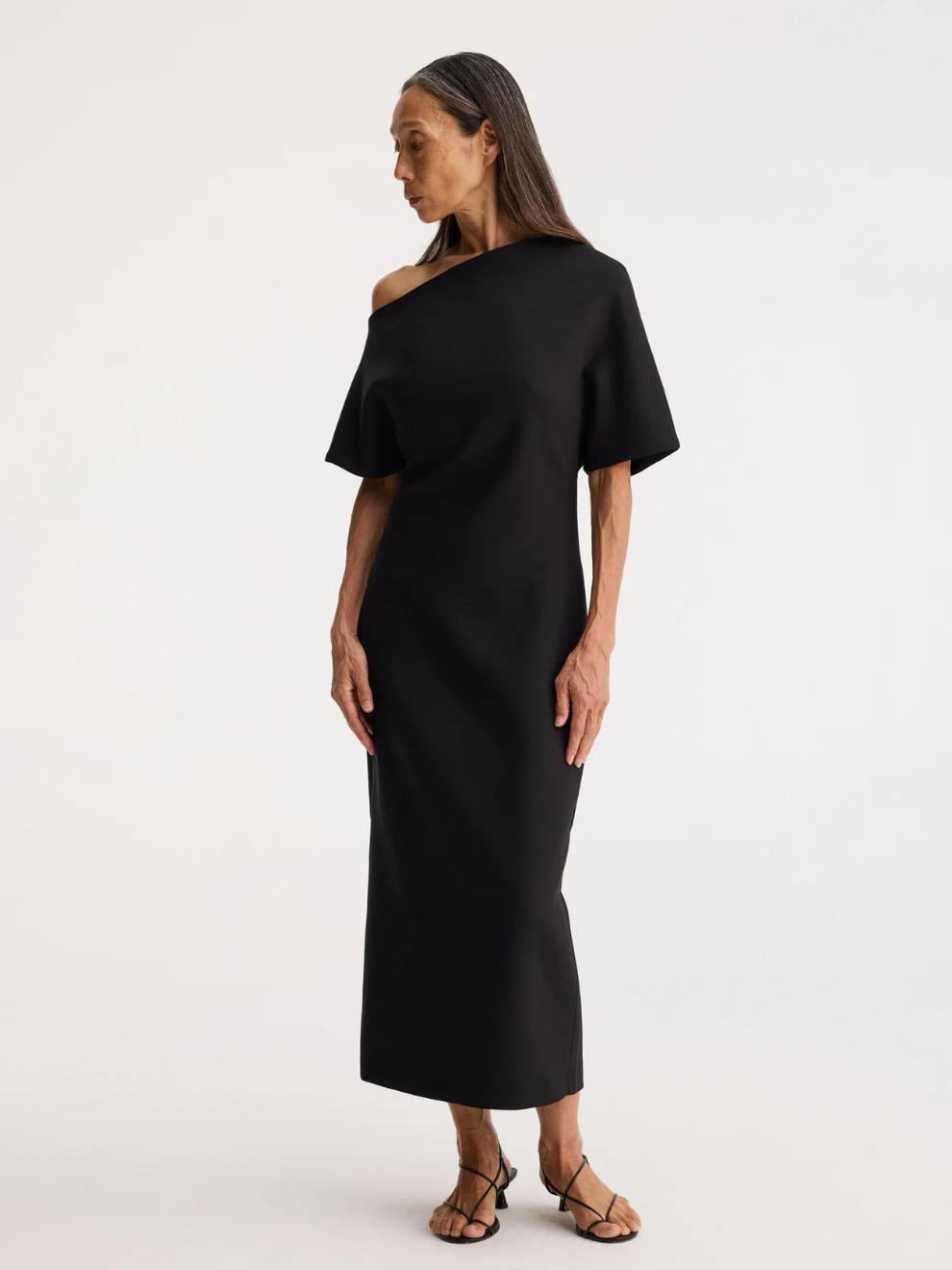 Sculptural Asymmetrical dress in Black
