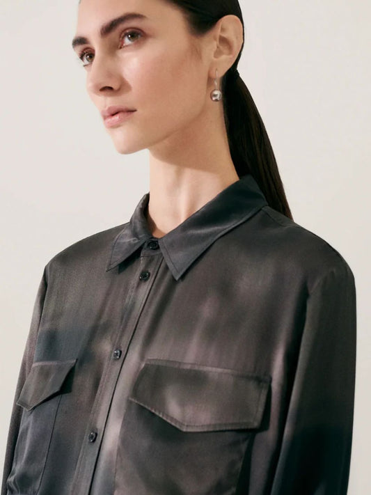 Boyfriend Shirt in Smoke