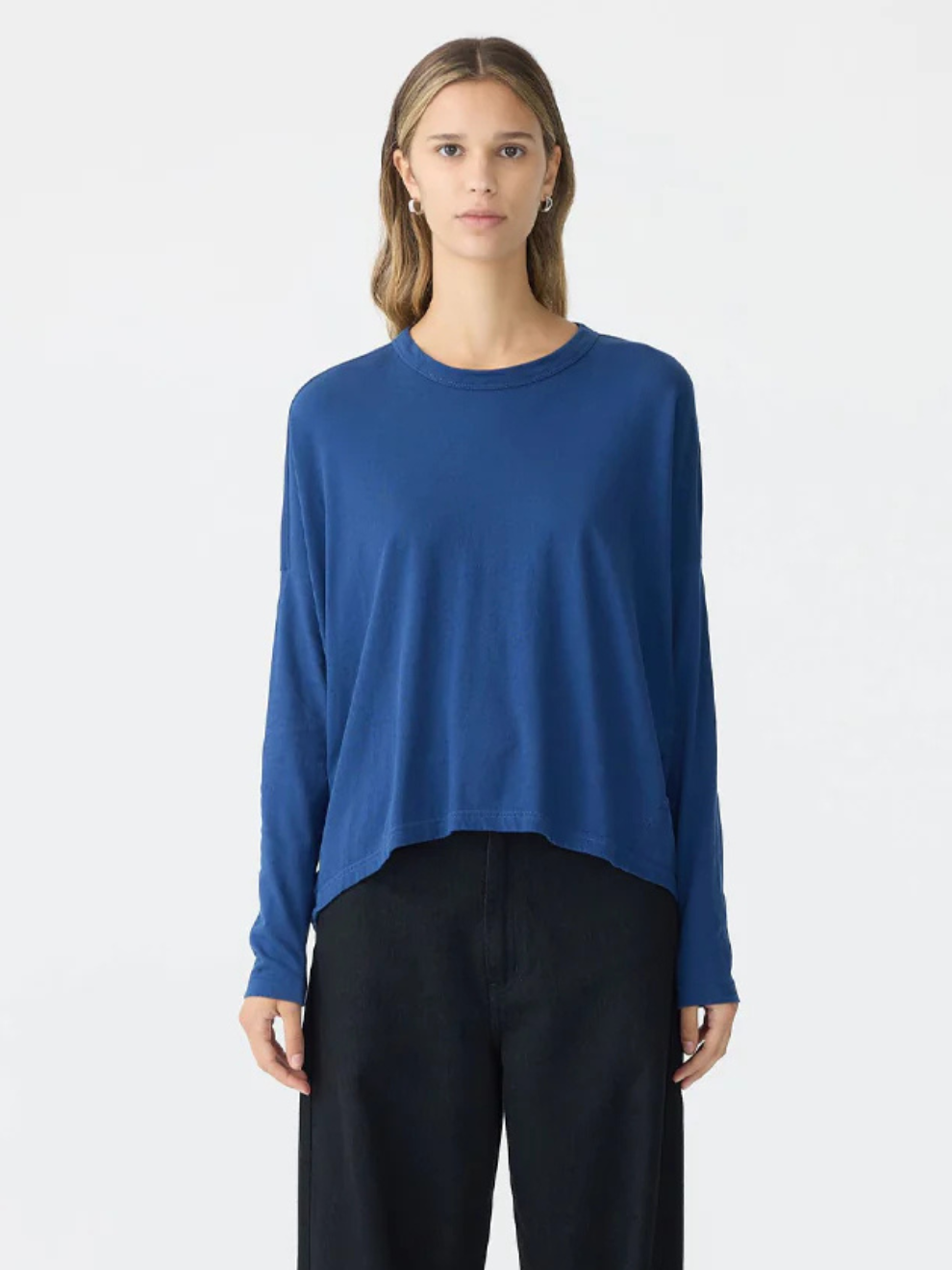 Slouch Circle Long Sleeve T Shirt in Washed Ink