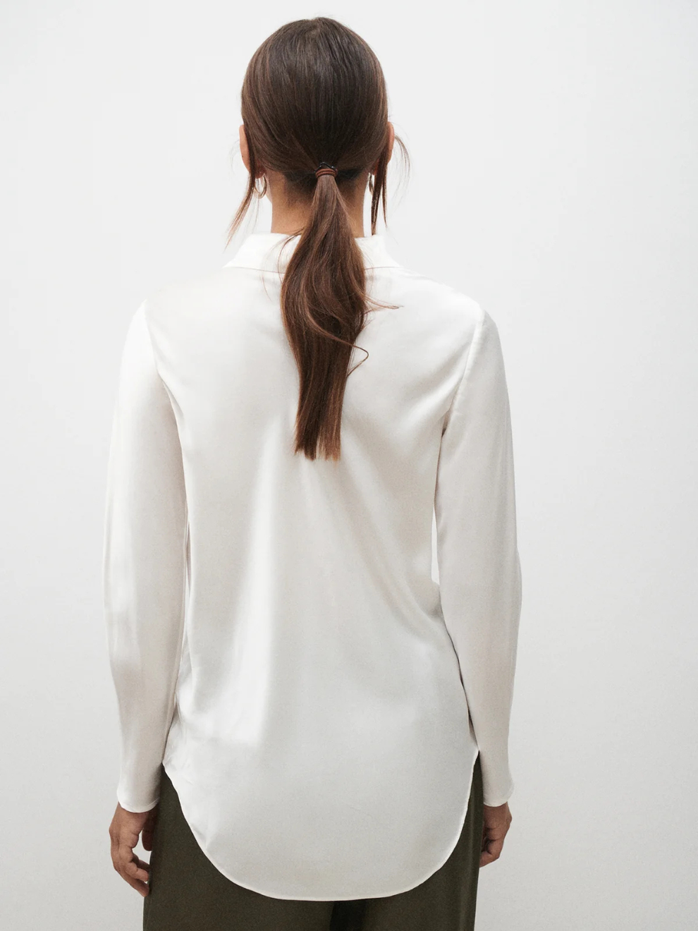 Bias Cut Shirt in White