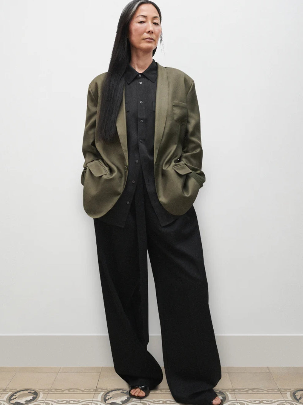PRE-ORDER Silk Twill Miami Blazer in Pine