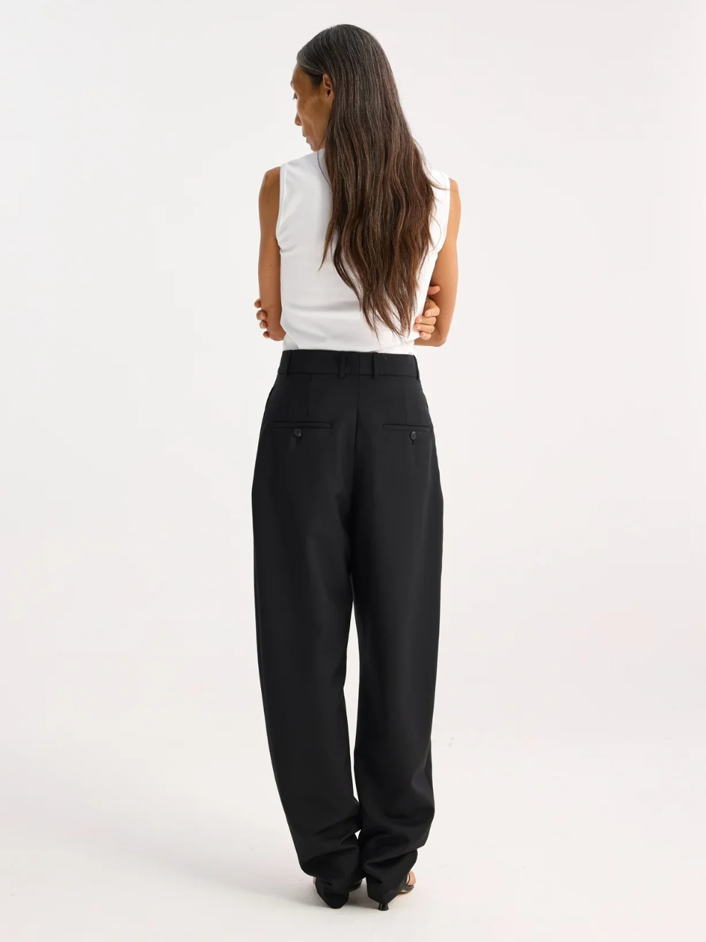Dense Rib Scoop Neck Top in Optic White