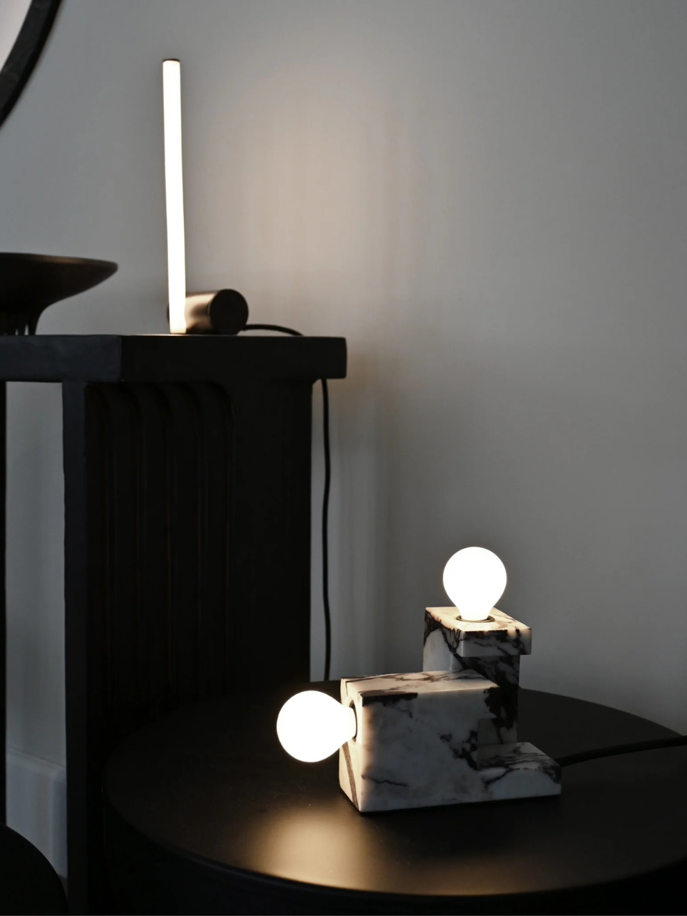 PRE-ORDER Brick Lamp Tall in Calacatta