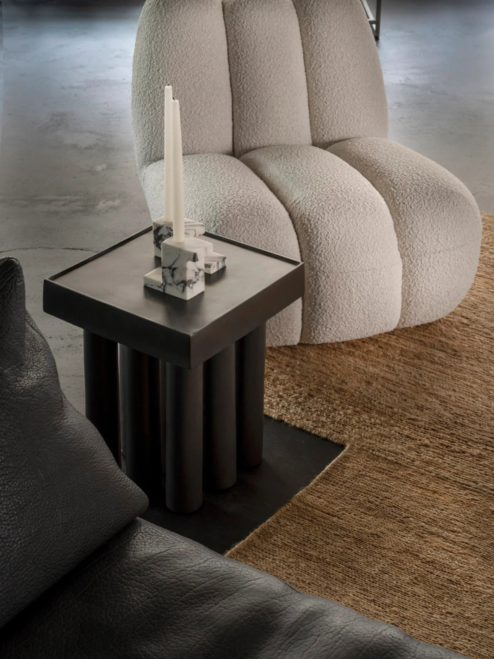 PRE-ORDER Brick Candle Holder Tall in Calacatta
