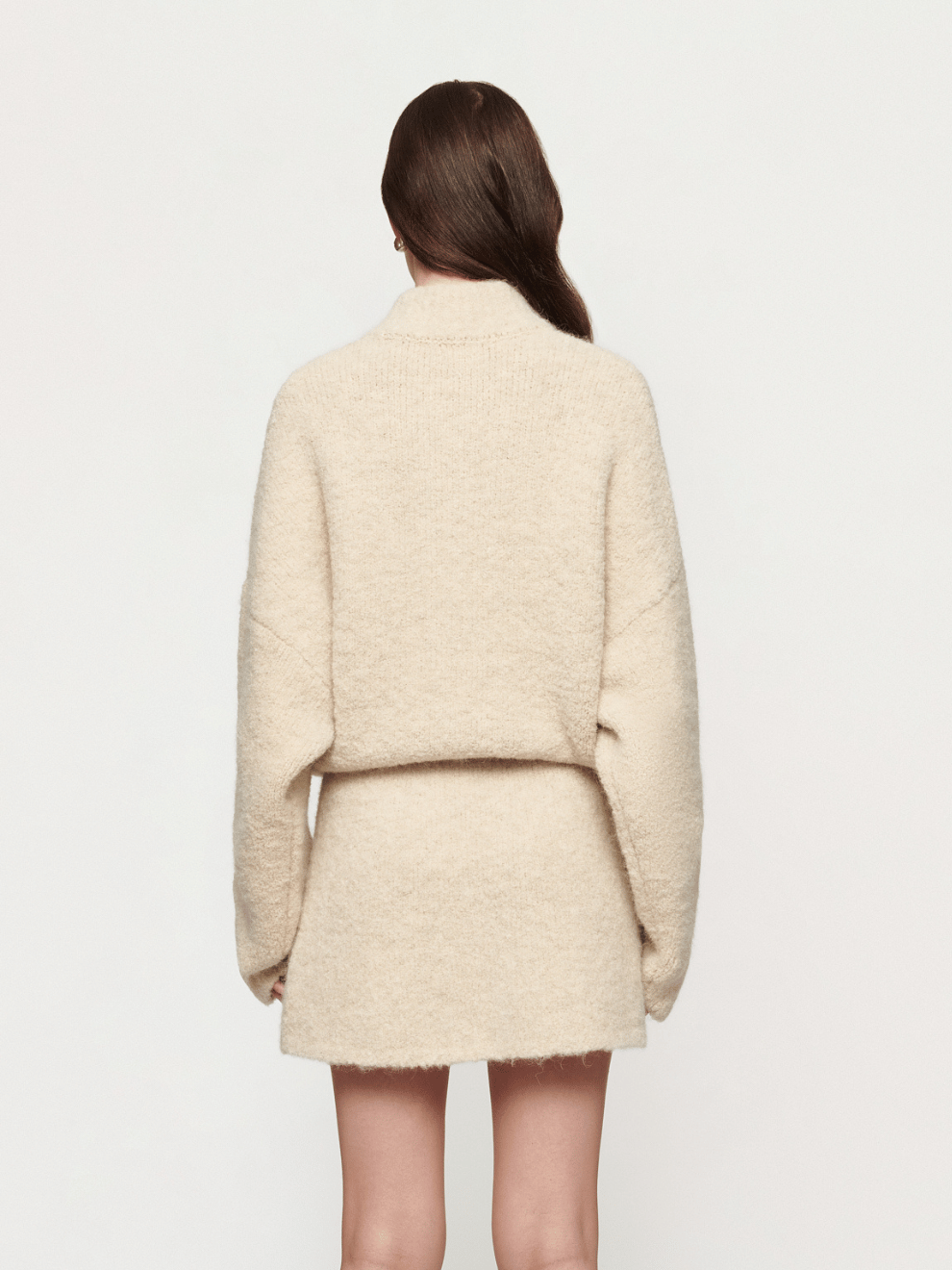 Boyd Boucle Half Zip in Alabaster