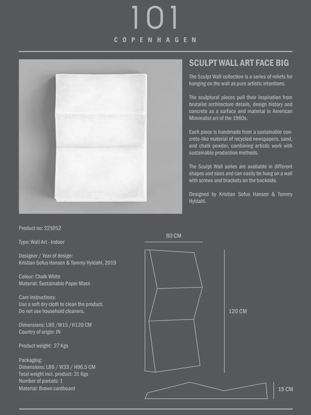 PRE-ORDER Sculpt Art Face in Chalk White