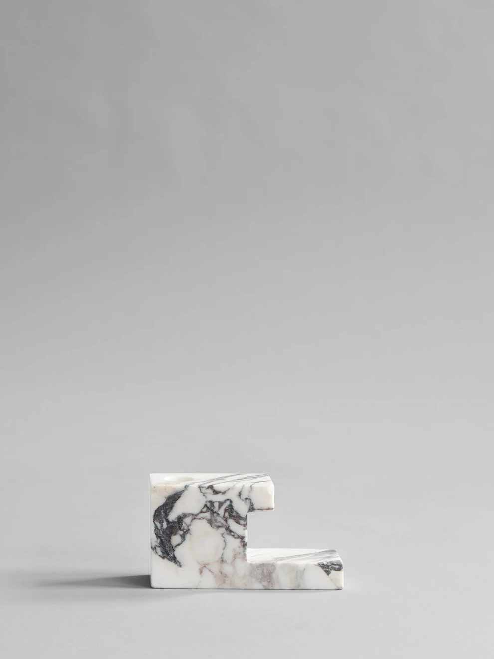 PRE-ORDER Brick Candle Holder Low in Calacatta