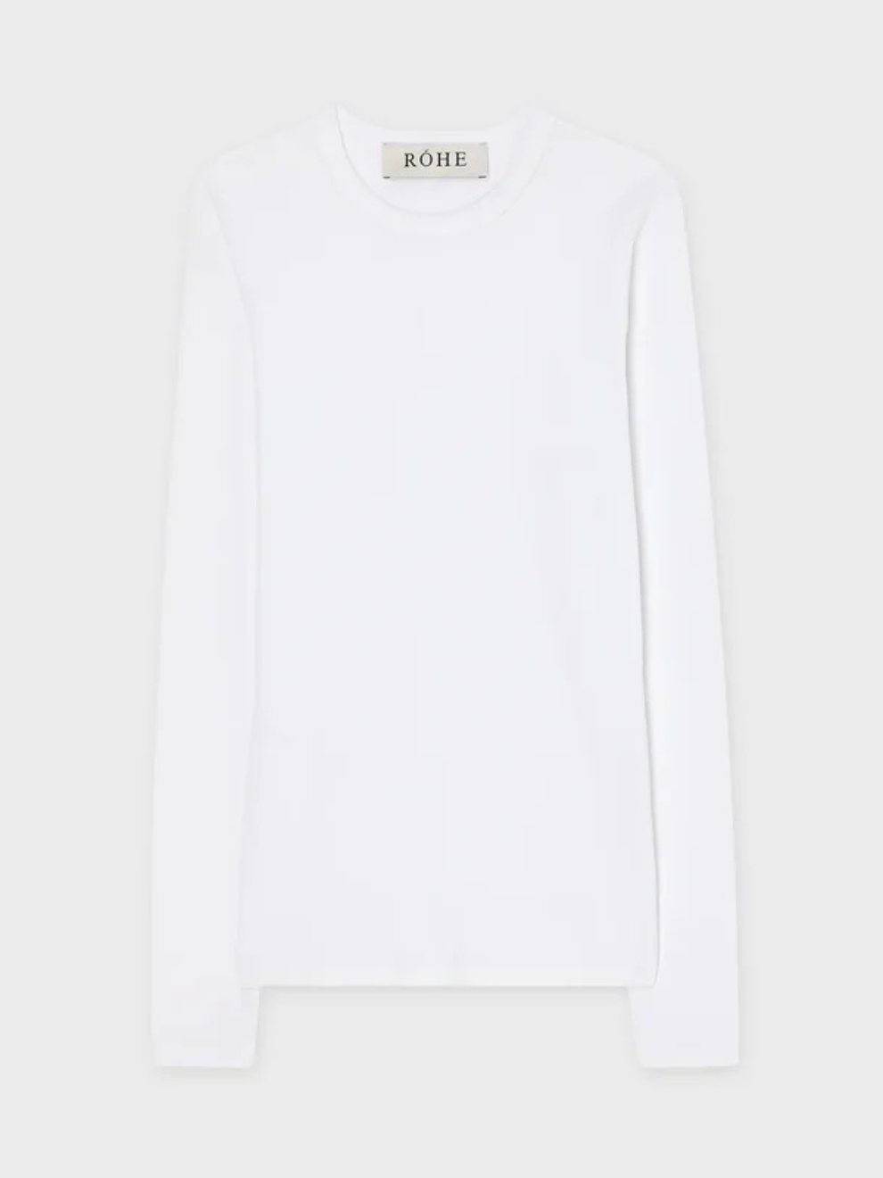 PRE-ORDER Long Sleeve Fine Rib Top in Optic White