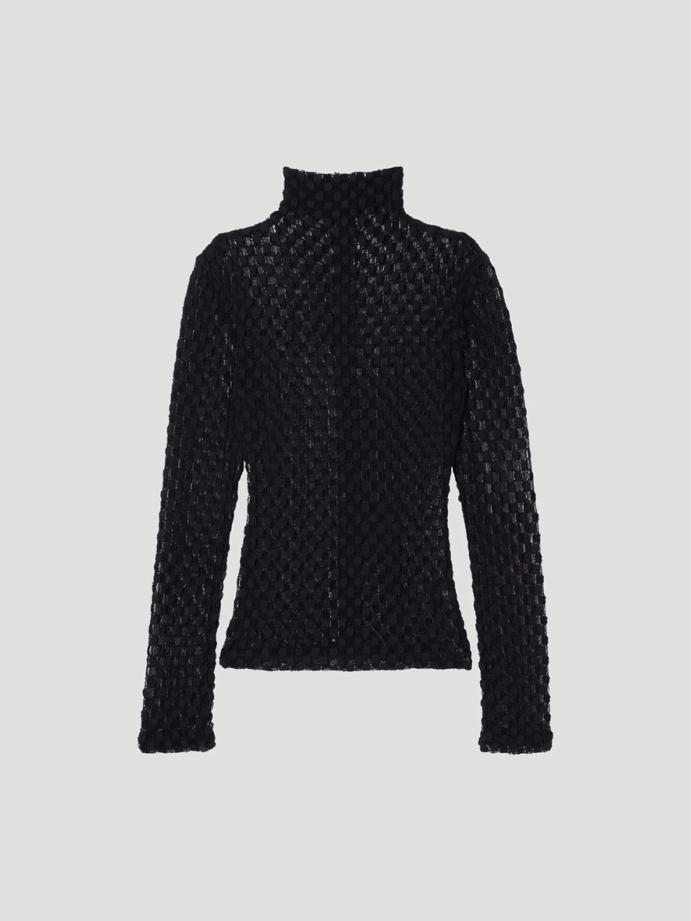 Geometrical Lace Top in Noir