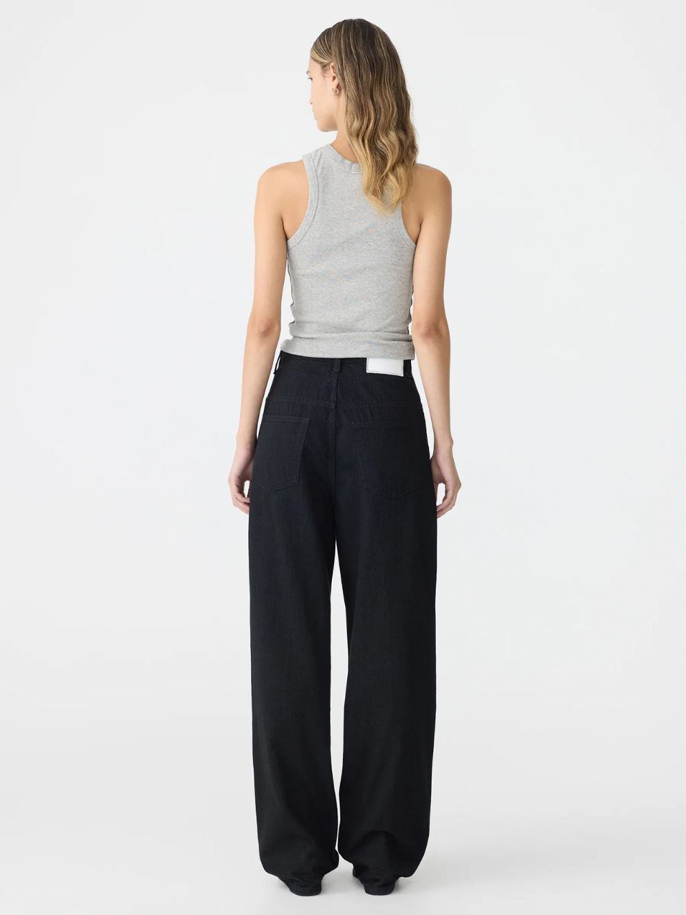 Long Rise Slouch Jean in Black