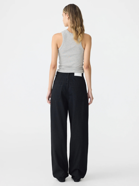Long Rise Slouch Jean in Black