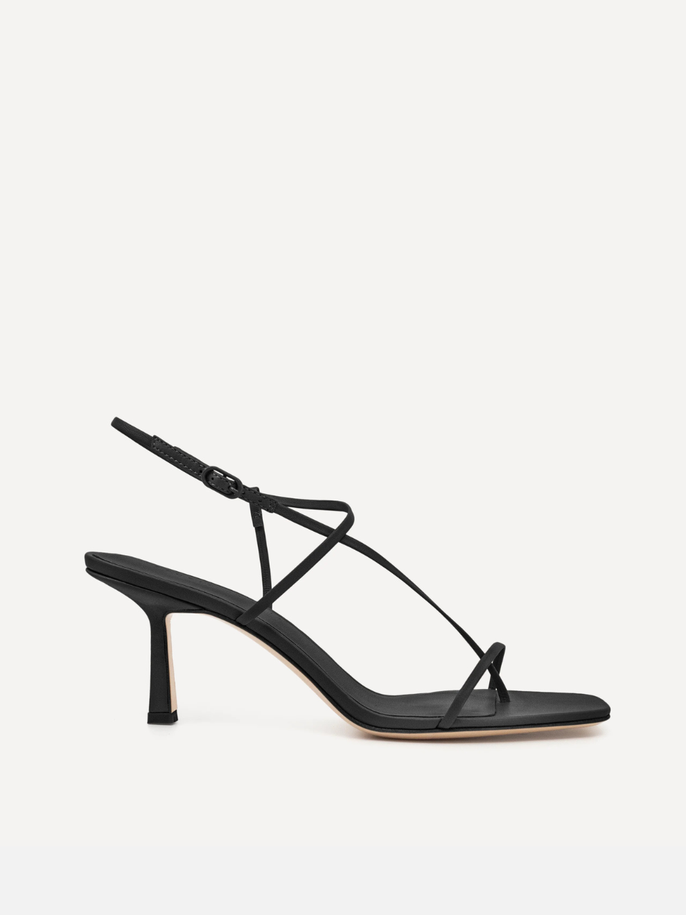 Cross Front 70 Heel in Black
