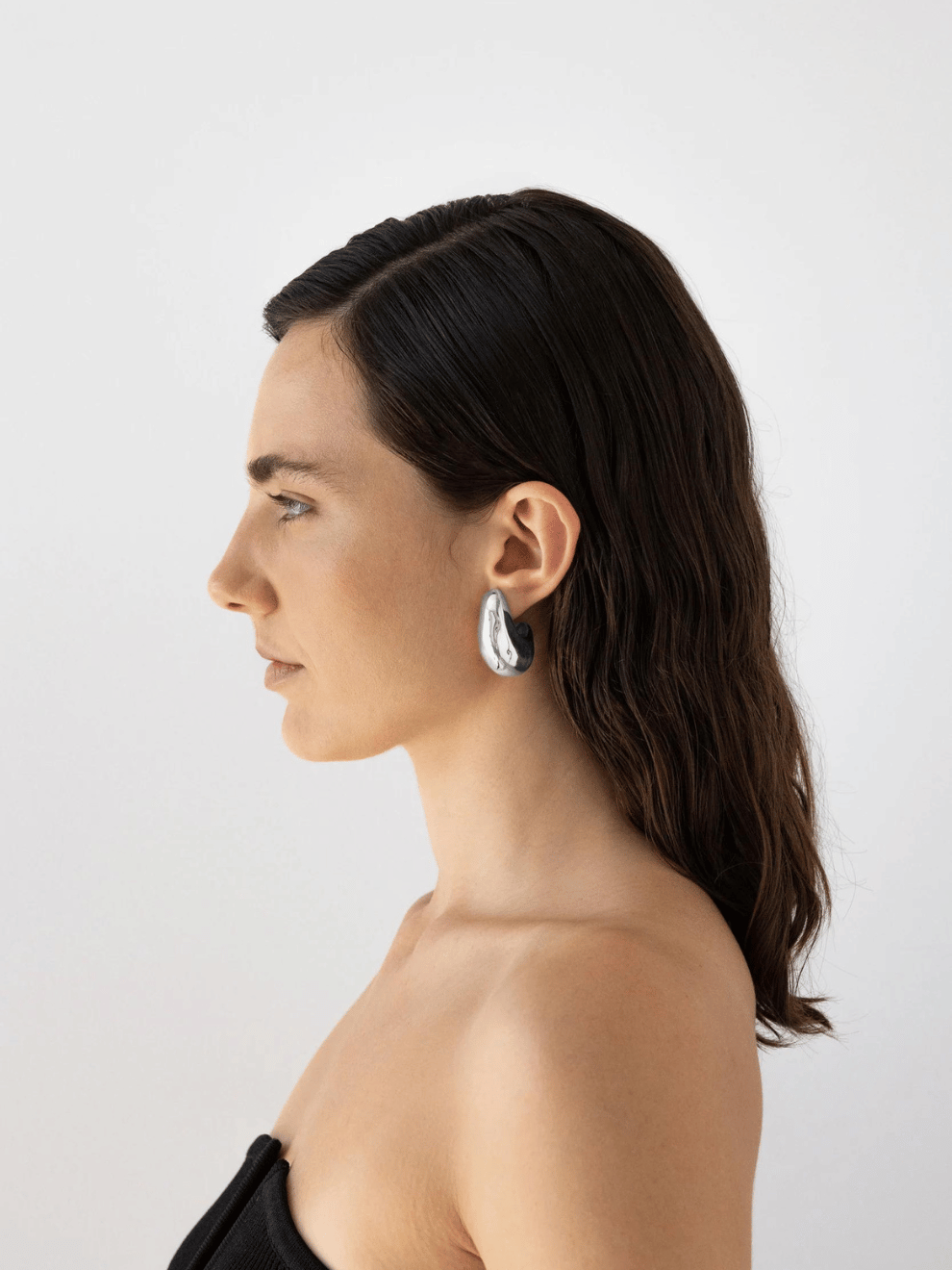 Volume Hoops Large in Silver