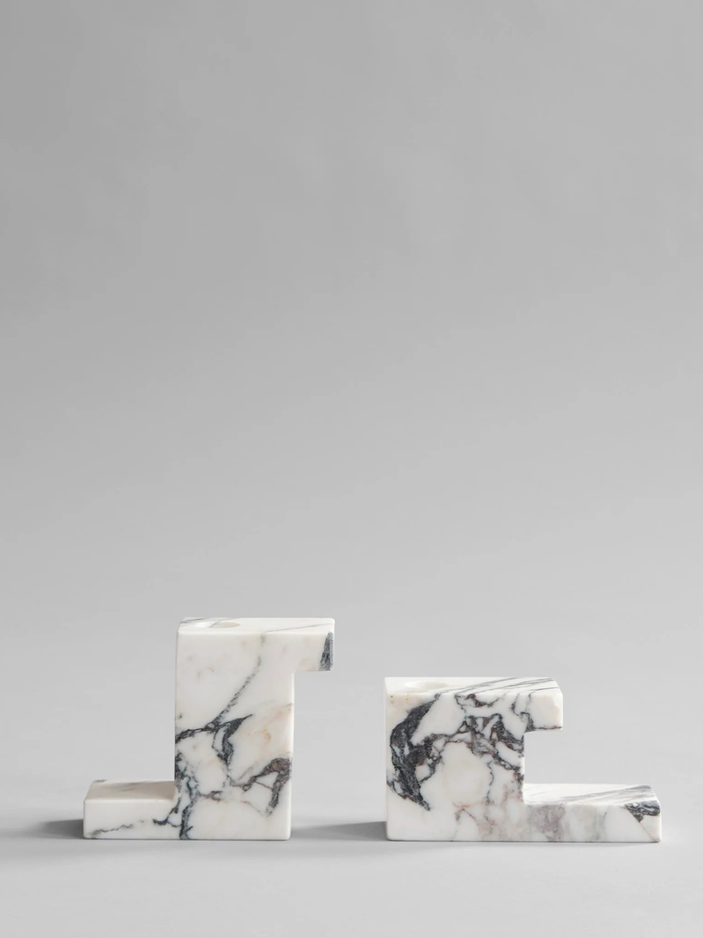 PRE-ORDER Brick Candle Holder Low in Calacatta