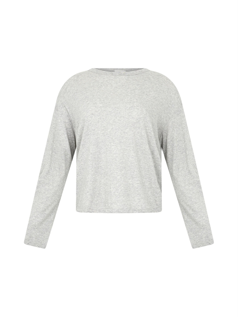 Slouch Superfine Long Sleeve T Shirt in Grey Marl