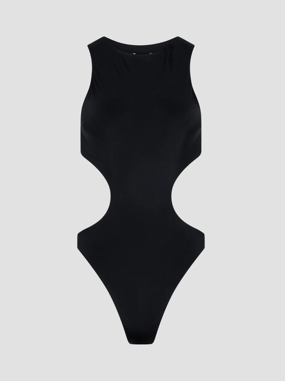 Cut Out One Piece Bodysuit in Black