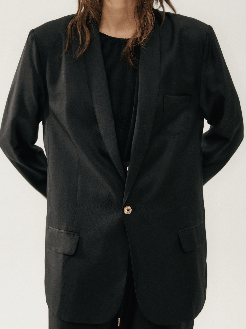 Blazer noir femme online zara