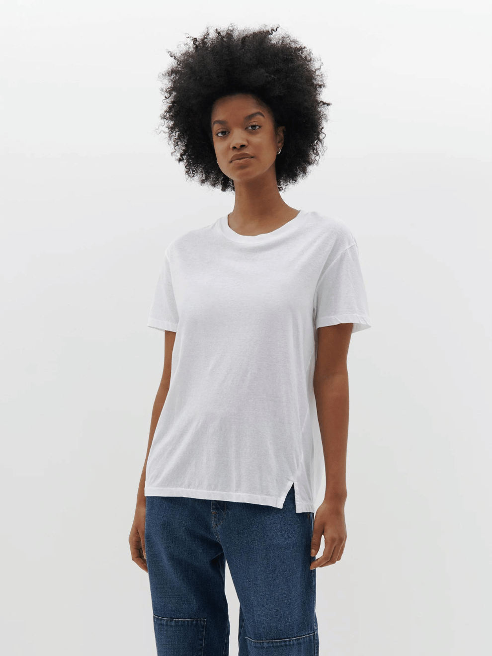 womens white designer t shirt