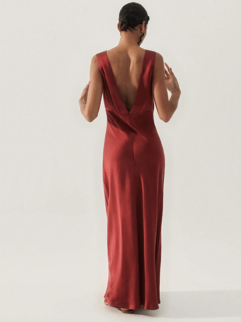 Stella Dress in Garnet
