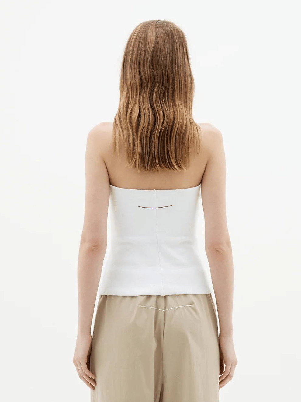 Rib Tubular Tank in White