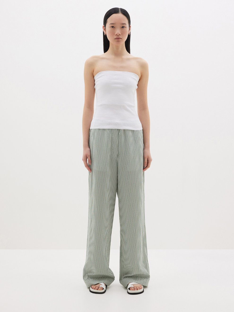 Rib Tubular Tank in White