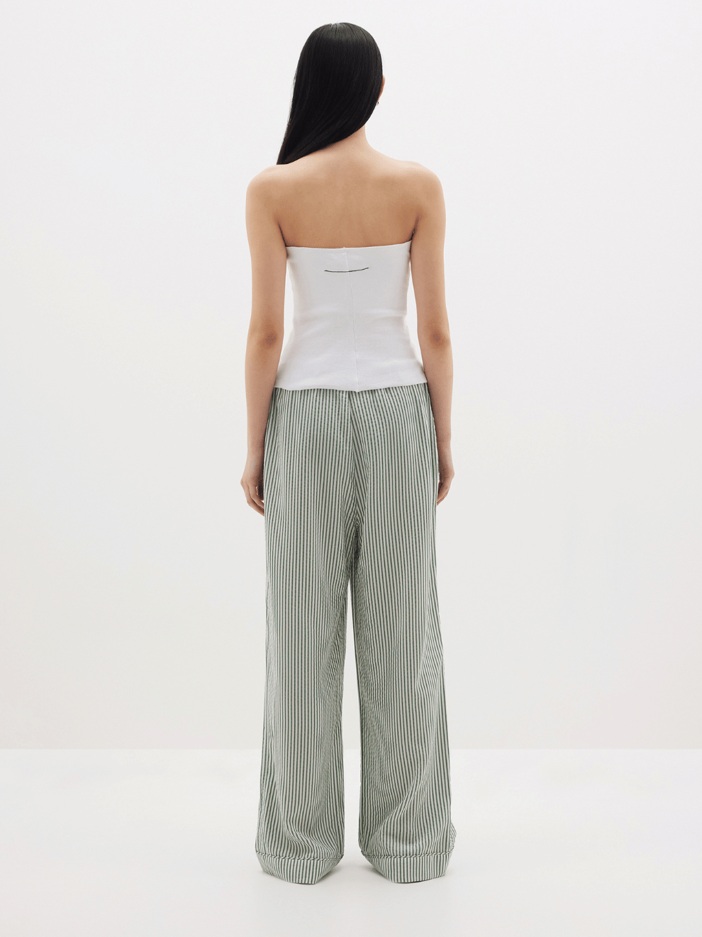 Rib Tubular Tank in White