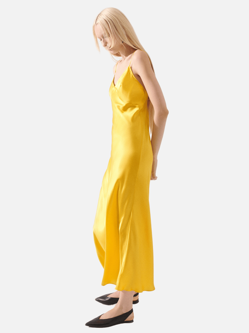 Deco Rouleau Dress in Marigold