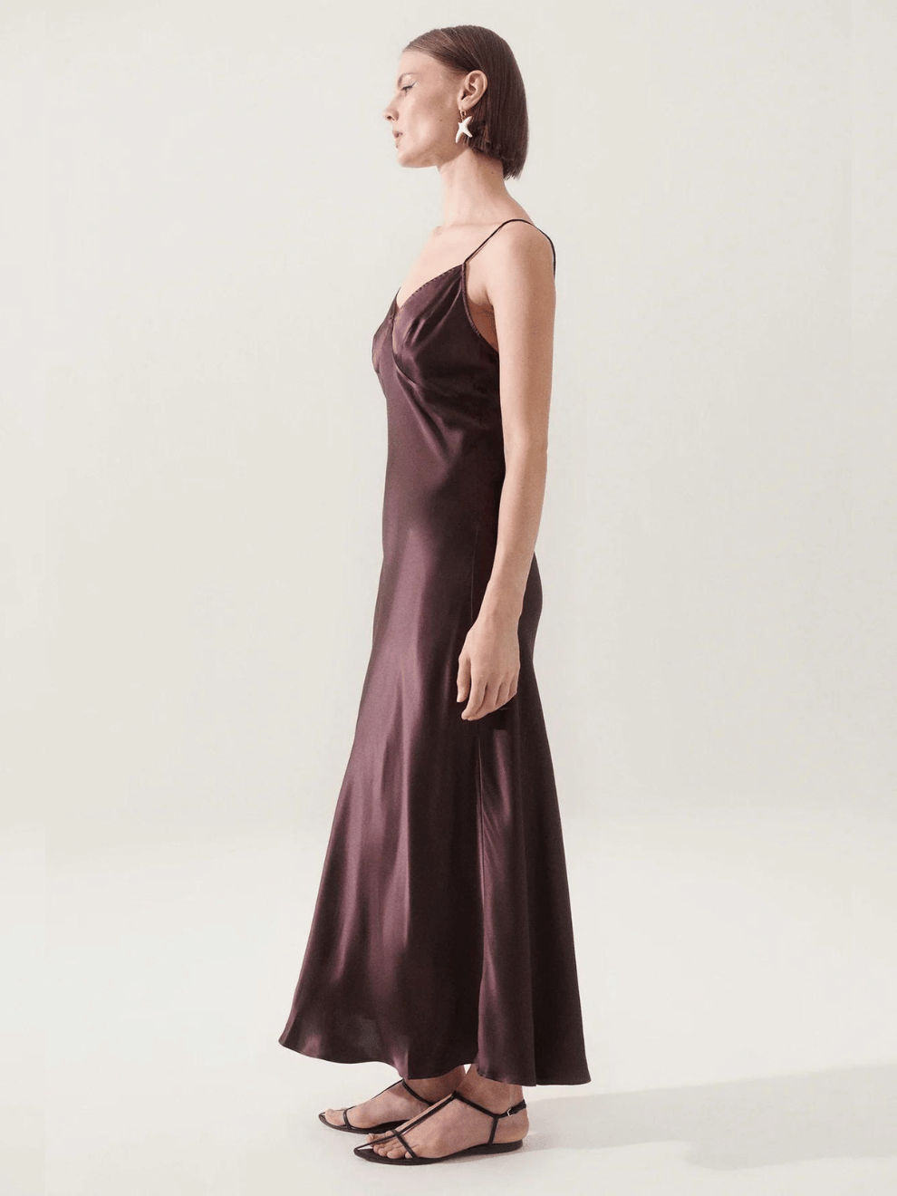 Deco Rouleau Dress in Cacao