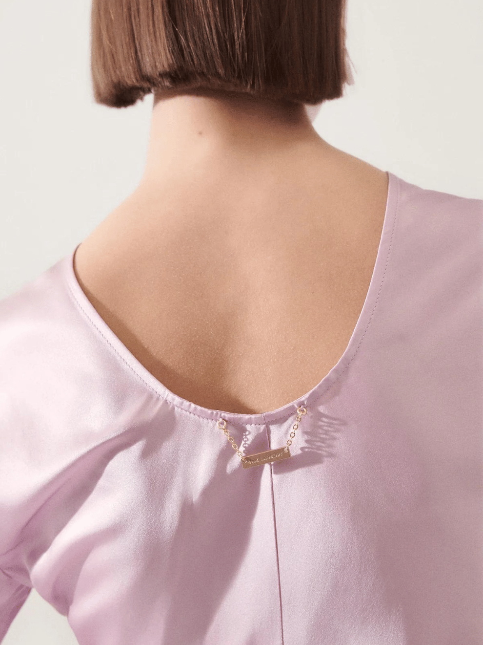 Short Sleeve Bias Dress in Lilac